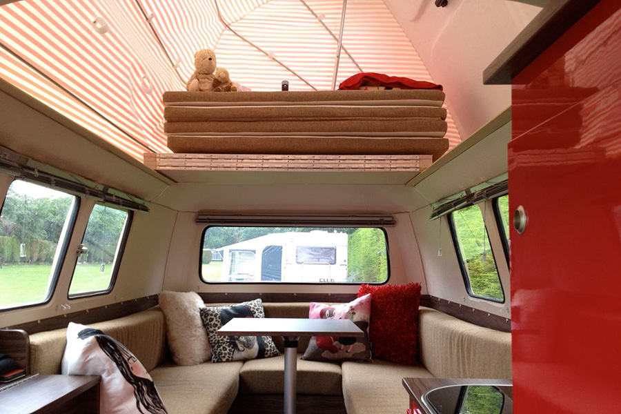 Dormobile Pop-Top Interior (bed boards stowed)